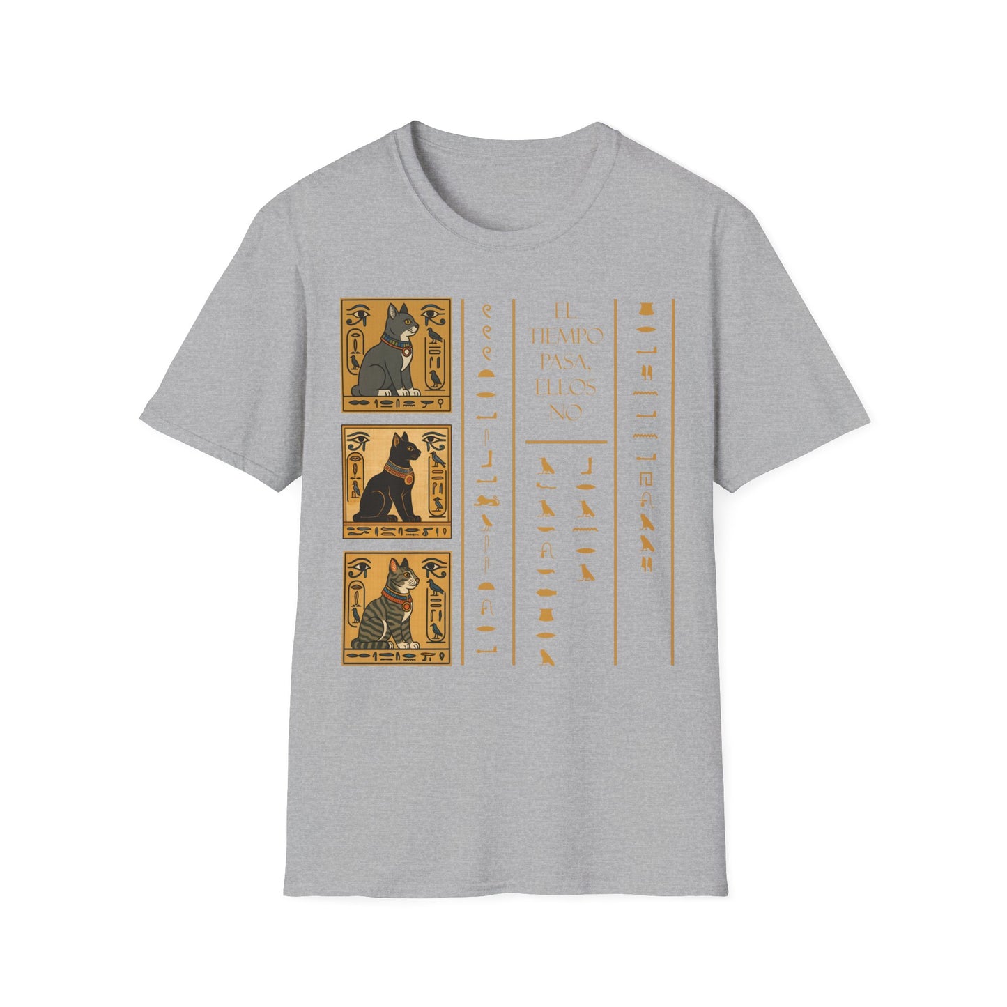 Egyptian Hieroglyphs Unisex T-Shirt, el tie,po pasa, ellos no